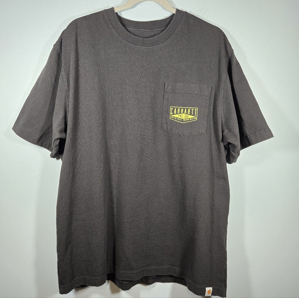 Carhartt‎ Men’s Loose Fit Black Pocket T-Shirt Size Large Workwear Tee